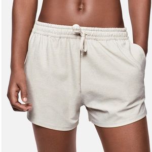 Casual workout shorts from outdoor voices size small. Oatmeal color with pockets